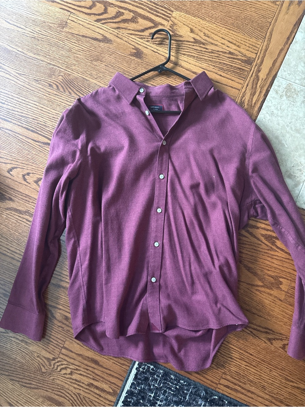 UNTUCKit Men's Button-Down Shirt in Plum